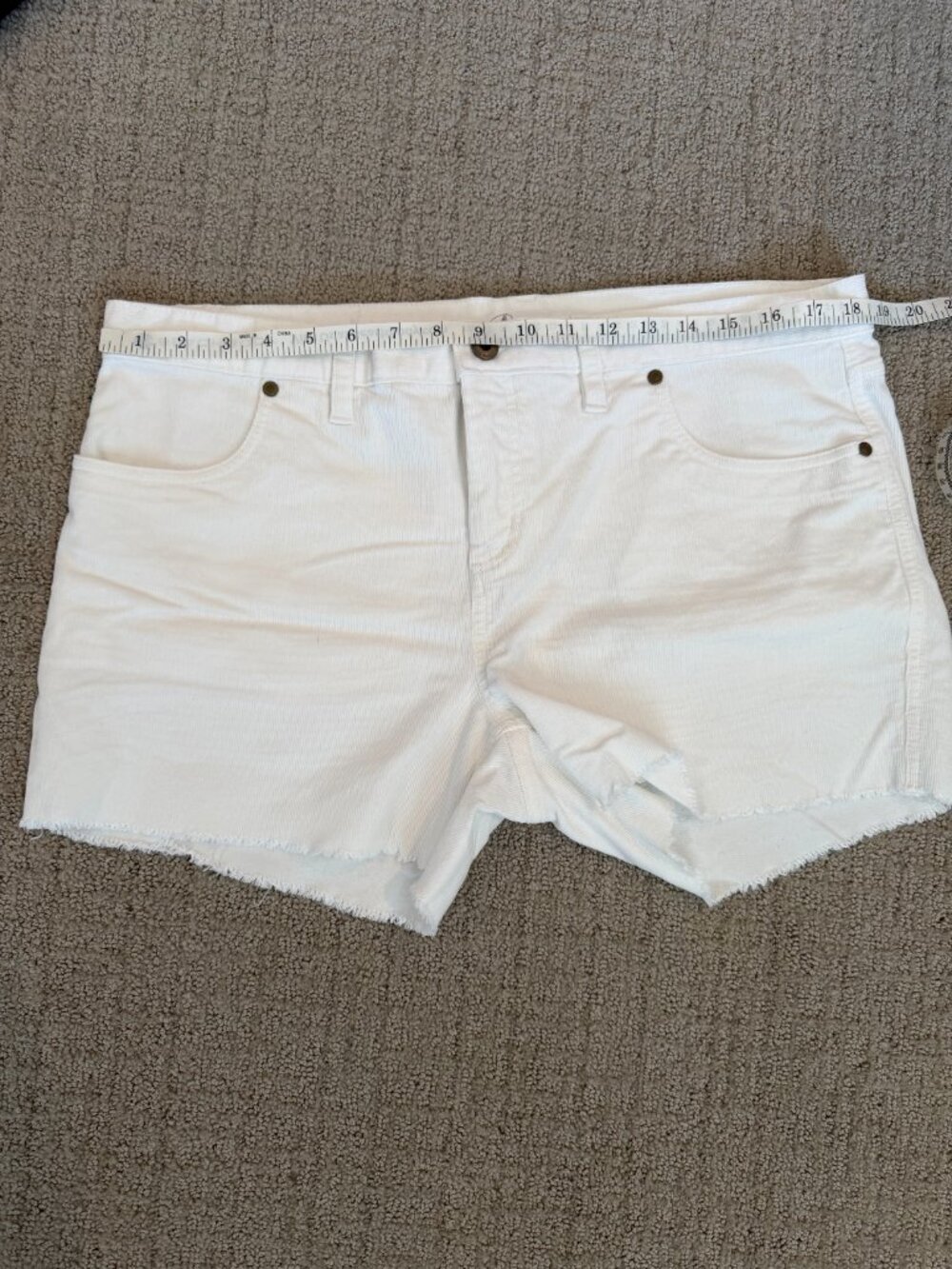 CARVE Designs- Corduroy Shorts - Cloud Color- SIZE 12